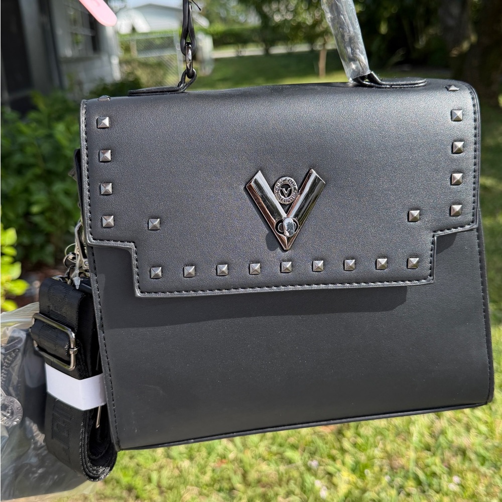 VALENTINO ORLANDI Studded Crossbody Black bag w/ Additional Wallet - Picture 7 of 15